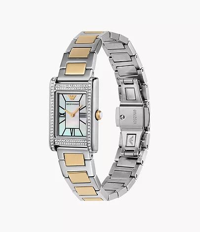 Montre femme Emporio Armani Genni réf. AR11642, mouvement quartz, boîtier 22 mm, acier inoxydable, verre minéral – troisième vue