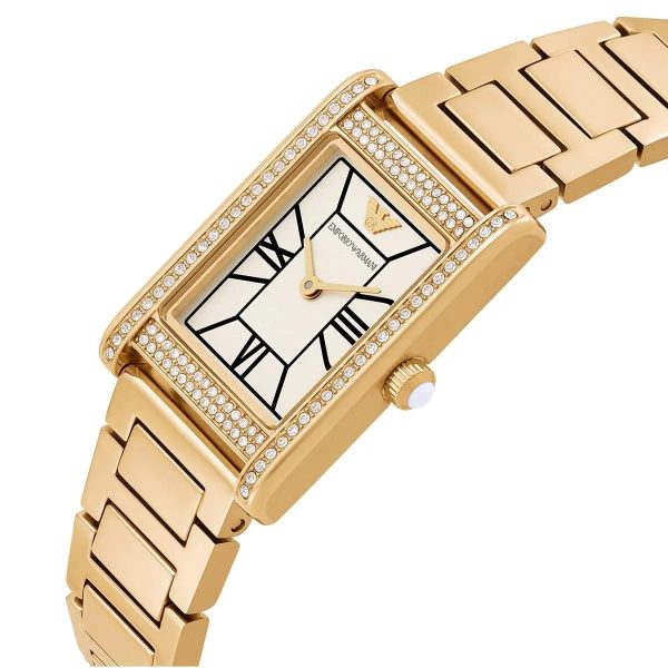 Montre femme Emporio Armani Genni réf. AR11659, mouvement quartz, boîtier 22 mm, acier inoxydable – troisième vue
