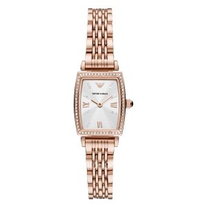Montre femme Emporio Armani Gianni réf. AR11406, bracelet acier, mouvement quartz – vue de face | Horlova Maroc