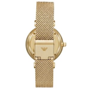 Montre femme Emporio Armani Gianni Bar 32 mm réf. AR11321, cadran nacré, bracelet acier – vue de trois-quarts