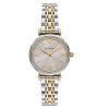 Montre femme Emporio Armani Gianni Bar 32 mm réf. AR11702, cadran beige, bracelet acier, mouvement quartz – vue de face | Horlova Maroc