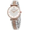 Montre femme Emporio Armani Gianni Bar 32 mm réf. AR80035, cadran blanc – vue de trois-quarts
