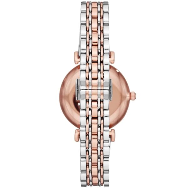 Montre femme Emporio Armani Gianni Bar 32 mm réf. AR80035, cadran blanc, mouvement quartz – vue rapprochée