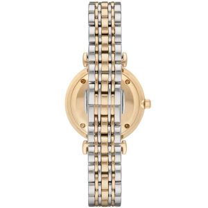 Montre femme Emporio Armani Gianni Bar 32 mm réf. AR8031, cadran blanc – vue de trois-quarts