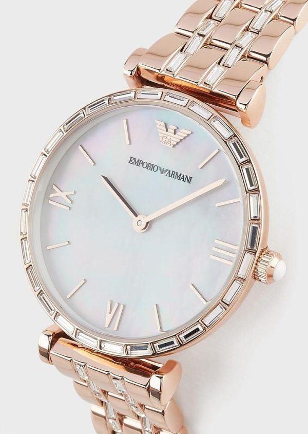Montre femme Emporio Armani Gianni Bar réf. AR11294, mouvement quartz, acier inoxydable – troisième vue