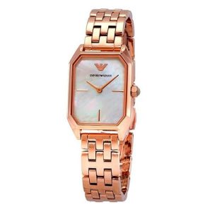 Montre femme Emporio Armani Retro réf. AR11147, mouvement quartz, acier inoxydable, verre minéral – vue principale, Horlova Maroc