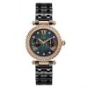 Montre femme Gc 36 mm réf. Y71007L2MF, cadran noir, bracelet céramique, mouvement quartz – vue de face | Horlova Maroc