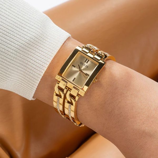 Montre femme Guess réf. GW0668L2, mouvement quartz, boîtier 24 mm, acier inoxydable – vue principale, Horlova Maroc