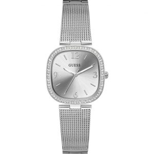 Montre femme Guess 32 mm réf. GW0354L1, bracelet acier, mouvement quartz – vue de face | Horlova Maroc