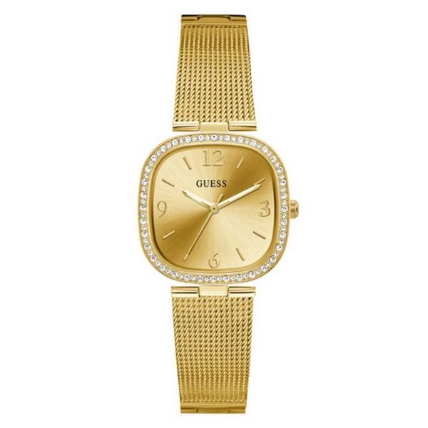 Montre femme Guess 32 mm réf. GW0354L2, bracelet acier, mouvement quartz – vue de face | Horlova Maroc