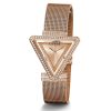 Montre femme Guess 34 mm réf. GW0508L3, bracelet acier, mouvement quartz – vue de face | Horlova Maroc