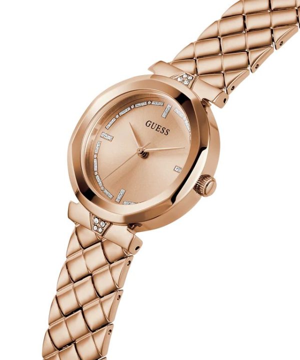 Montre femme Guess réf. GW0613L3, boîtier 34 mm, acier inoxydable, verre minéral, étanche 30 m – vue principale, Horlova Maroc