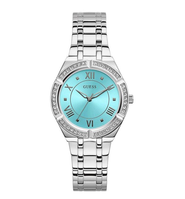 Montre femme Guess réf. GW0033L7, mouvement quartz, boîtier 36 mm, acier inoxydable – vue principale, Horlova Maroc