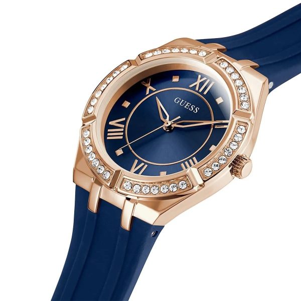 Montre femme Guess réf. GW0034L4, mouvement quartz, boîtier 36 mm, caoutchouc – troisième vue