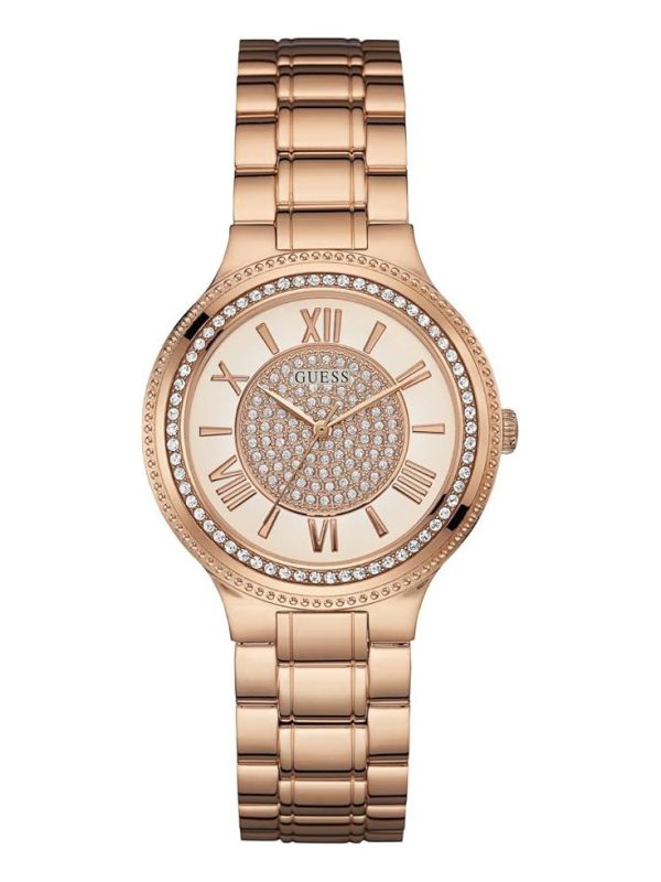 Montre femme Guess réf. W0637L3, mouvement quartz, boîtier 36 mm, acier inoxydable – vue principale, Horlova Maroc