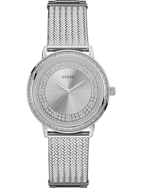 Montre femme Guess réf. W0836L2, mouvement quartz, boîtier 36 mm, acier inoxydable – vue principale, Horlova Maroc