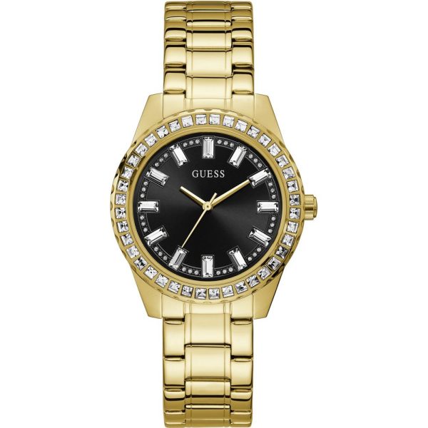 Montre femme Guess réf. GW0111L2, mouvement quartz, boîtier 38 mm, acier inoxydable – vue principale, Horlova Maroc