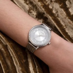 Montre femme Guess réf. GW0402L1, boîtier 38 mm, acier inoxydable, verre minéral, étanche 30 m – vue principale, Horlova Maroc