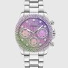 Montre femme Guess réf. GW0483L1, chronographe quartz, boîtier 38 mm, acier inoxydable – vue principale, Horlova Maroc