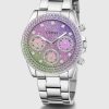 Montre femme Guess réf. GW0483L1, chronographe quartz, boîtier 38 mm, acier inoxydable – quatrième vue