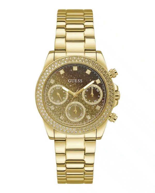 Montre femme Guess réf. GW0483L2, mouvement quartz, boîtier 38 mm, acier inoxydable – vue principale, Horlova Maroc