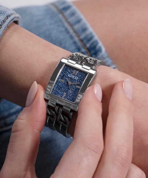 Montre femme Guess réf. GW0807L1, mouvement quartz, boîtier 45 mm, acier inoxydable – vue principale, Horlova Maroc