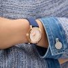 Montre femme Guess Annette réf. GW0860L2, mouvement quartz, boîtier 36 mm, silicone, étanche 30 m – vue principale, Horlova Maroc