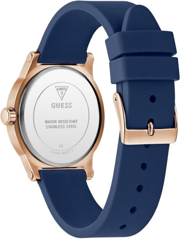 Montre femme Guess Annette réf. GW0860L2, mouvement quartz, boîtier 36 mm, silicone, étanche 30 m – deuxième vue