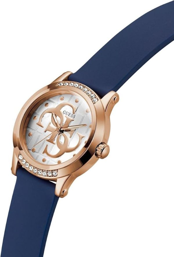Montre femme Guess Annette réf. GW0860L2, mouvement quartz, boîtier 36 mm, silicone, étanche 30 m – troisième vue
