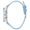 Montre femme Guess Athena 39 mm réf. GW0409L1, cadran bleu, bracelet silicone – autre angle