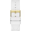 Montre femme Guess Athena 39 mm réf. GW0409L2, cadran argenté, bracelet silicone – autre angle
