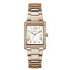 Montre femme Guess Bonnie 27 mm réf. GW0874L3, cadran blanc, bracelet acier, mouvement quartz – vue de face | Horlova Maroc