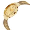 Montre femme Guess Chiffon 38 mm réf. W1083L2, cadran doré, bracelet acier – vue de trois-quarts
