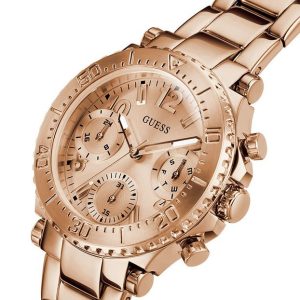 Montre femme Guess Cosmic réf. GW0465L2, chronographe quartz, boîtier 36 mm, acier inoxydable, verre minéral, étanche 30 m – deuxième vue