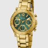 Montre femme Guess Cosmic 36 mm réf. GW0465L5, bracelet acier, mouvement quartz – vue de face | Horlova Maroc