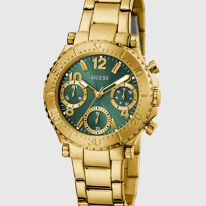 Montre femme Guess Cosmic 36 mm réf. GW0465L5, bracelet acier, mouvement quartz – vue de face | Horlova Maroc