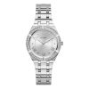 Montre femme Guess Cosmo Diamonds 36 mm réf. GW0033L1, cadran argenté, bracelet acier, mouvement quartz – vue de face | Horlova Maroc