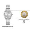 Montre femme Guess Cosmo Diamonds 36 mm réf. GW0033L1, cadran argenté, bracelet acier – autre angle