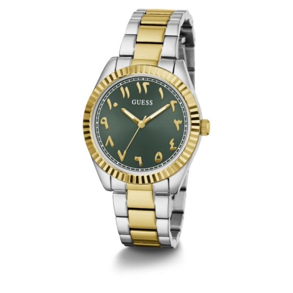 Montre femme Guess Dress réf. GW0735L2, mouvement quartz, boîtier 36 mm, acier inoxydable, verre minéral – vue principale, Horlova Maroc