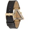 Montre femme Guess Fame 34 mm réf. GW0504L5, cadran noir, bracelet cuir – vue de trois-quarts