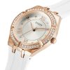 Montre femme Guess Féminine réf. GW0034L2, boîtier 36 mm, acier inoxydable, silicone, verre minéral – vue principale, Horlova Maroc