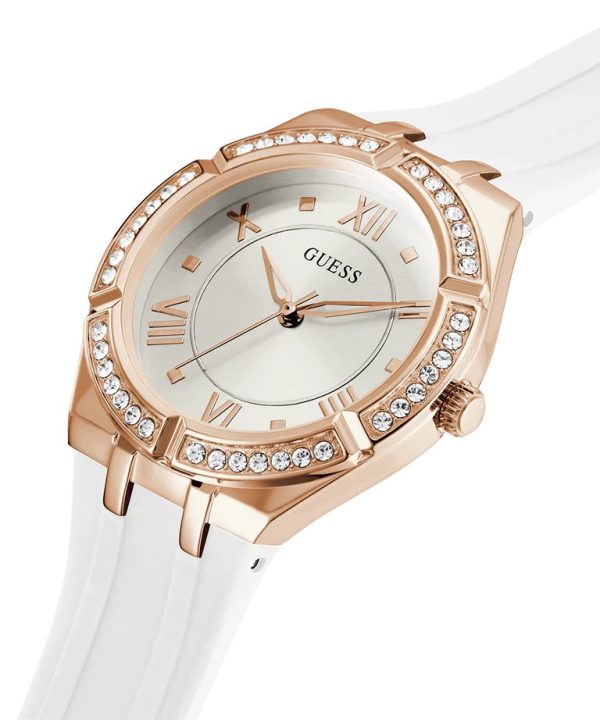 Montre femme Guess Féminine réf. GW0034L2, boîtier 36 mm, acier inoxydable, silicone, verre minéral – vue principale, Horlova Maroc