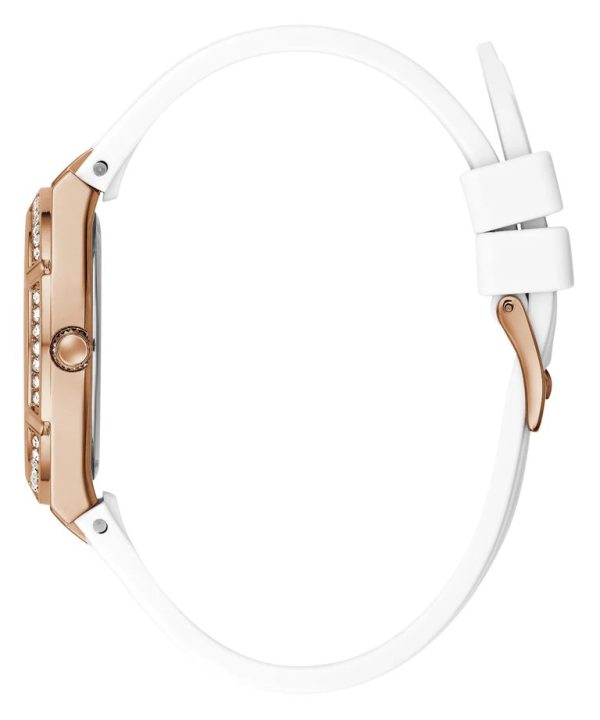 Montre femme Guess Féminine réf. GW0034L2, boîtier 36 mm, acier inoxydable, silicone, verre minéral – quatrième vue