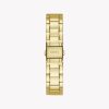 Montre femme Guess Glamour Chic 36 mm réf. GW0308L2, cadran blanc, bracelet acier – vue de trois-quarts