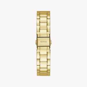 Montre femme Guess Glamour Chic 36 mm réf. GW0308L2, cadran blanc, bracelet acier – vue de trois-quarts