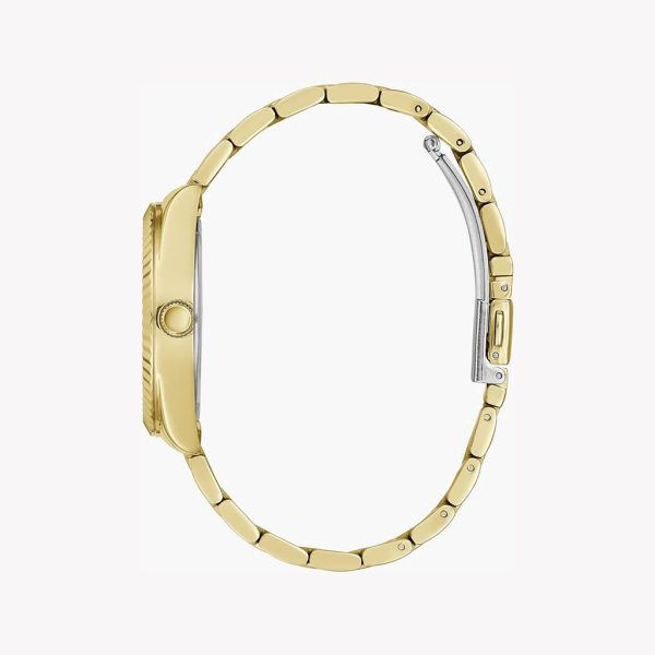 Montre femme Guess Glamour Chic 36 mm réf. GW0308L2, cadran blanc, bracelet acier – autre angle
