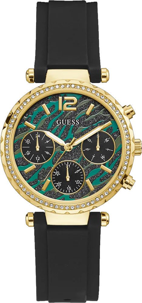 Montre femme Guess réf. GW0113L1, mouvement quartz, acier inoxydable, silicone, verre minéral – deuxième vue