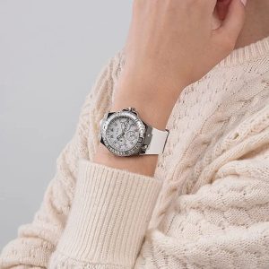 Montre femme Guess réf. GW0118L3, mouvement quartz, acier inoxydable, silicone – deuxième vue