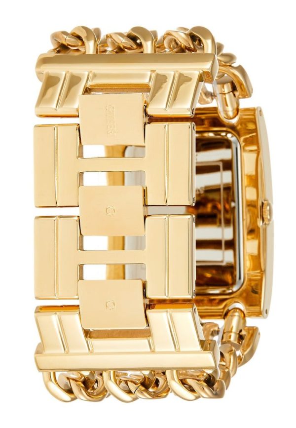 Montre femme Guess Heavy Metal Diamants 28 mm réf. W0072L1, bracelet acier, mouvement quartz – autre angle