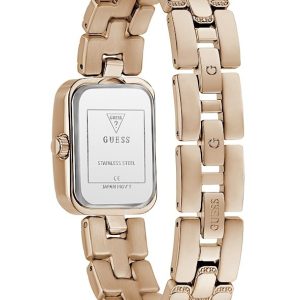 Montre femme Guess Isla 22 mm réf. GW0865L3, cadran argenté, bracelet acier – vue de trois-quarts